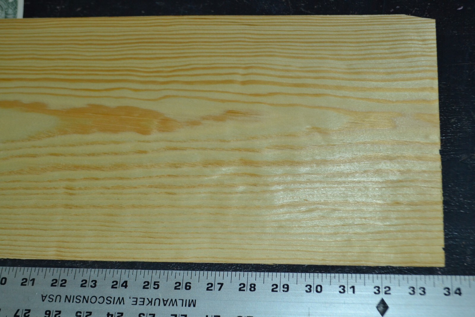 Yellow Pine Raw Wood Veneer Sheet 9.5 x 33 inches 1/42nd N5942-89