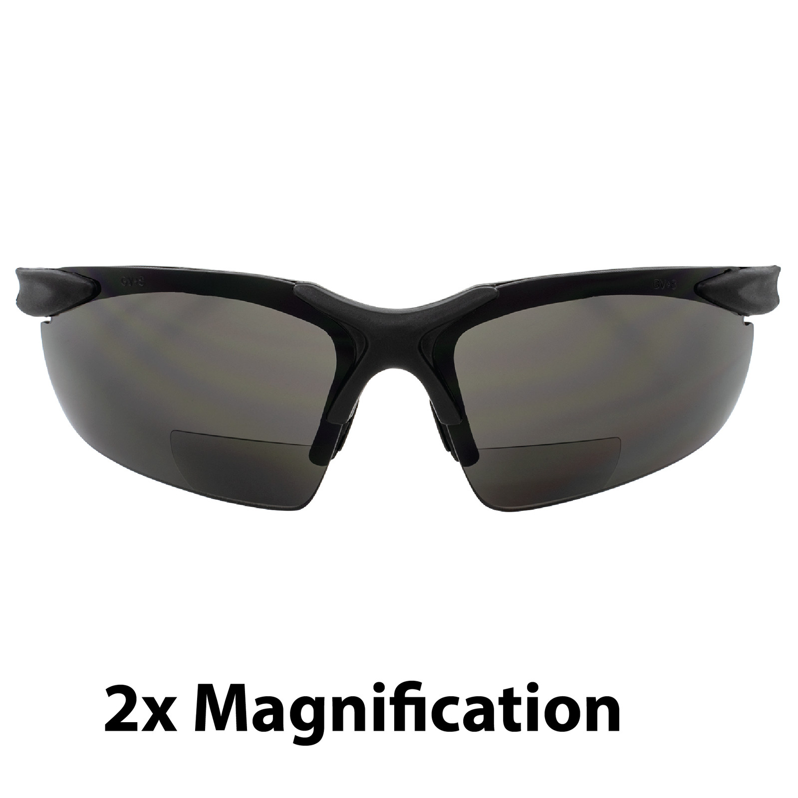 Apex Bifocal Safety Glasses 2.0 Shatterproof Smoke Lens Black Frame ANSI Z87.1