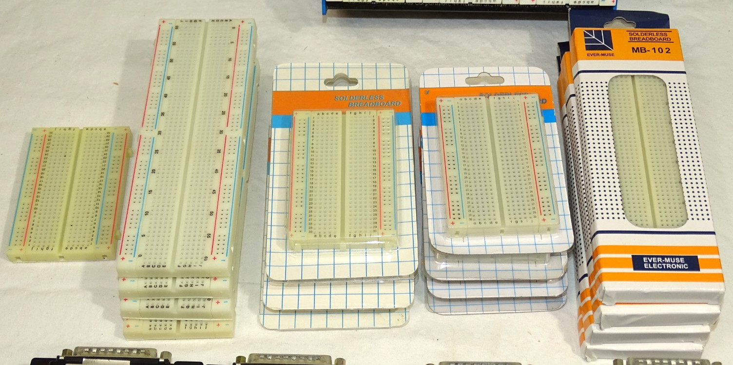 MIXED LOT Global Specialties Proto-Board 203A Power Solderless Breadboard MB-102