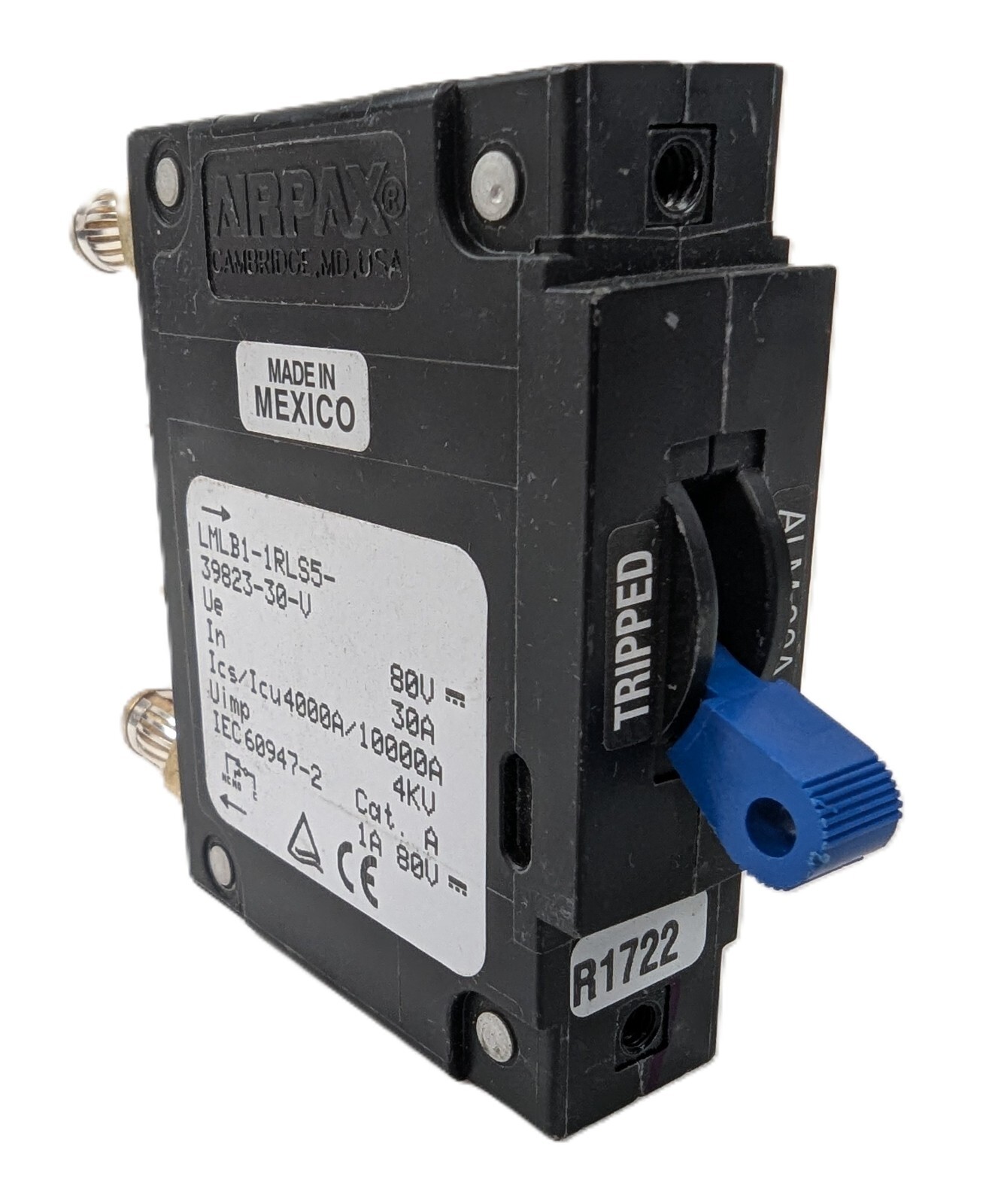 5 Sensata AIRPAX LMLB1-1RLS5-39823-30-V Circuit Breaker 80V 30A 1Pole Bullet NEW