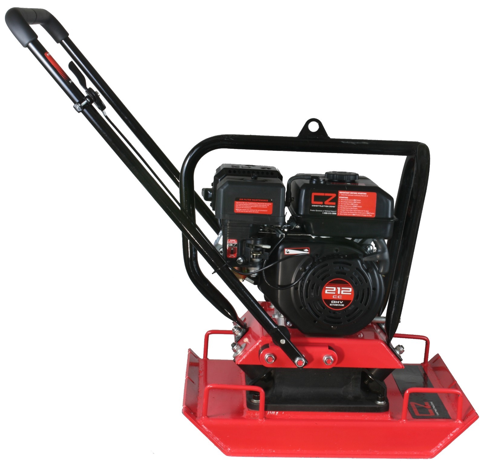 Construction Zone Plate Compactor, Vibratory Asphalt/Soil Plate