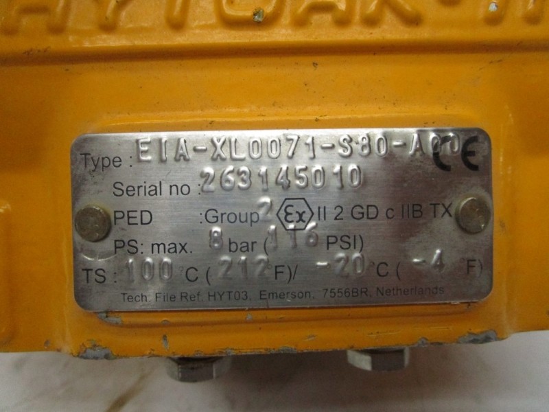 HYTORK-71 EIA-XL0071-S80-A00 110PSI 212’F UNMP