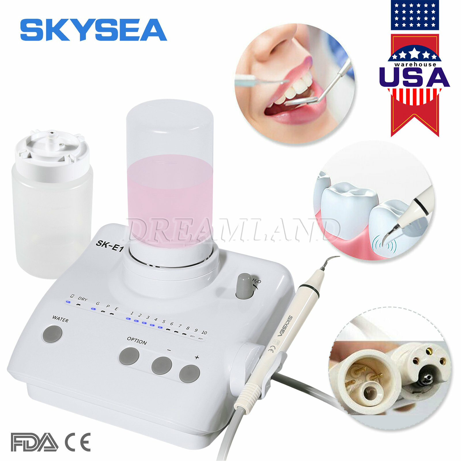 Dental Portable Ultrasonic Scaler Auto Water Bottles fit Cavitron EMS SKYSEA