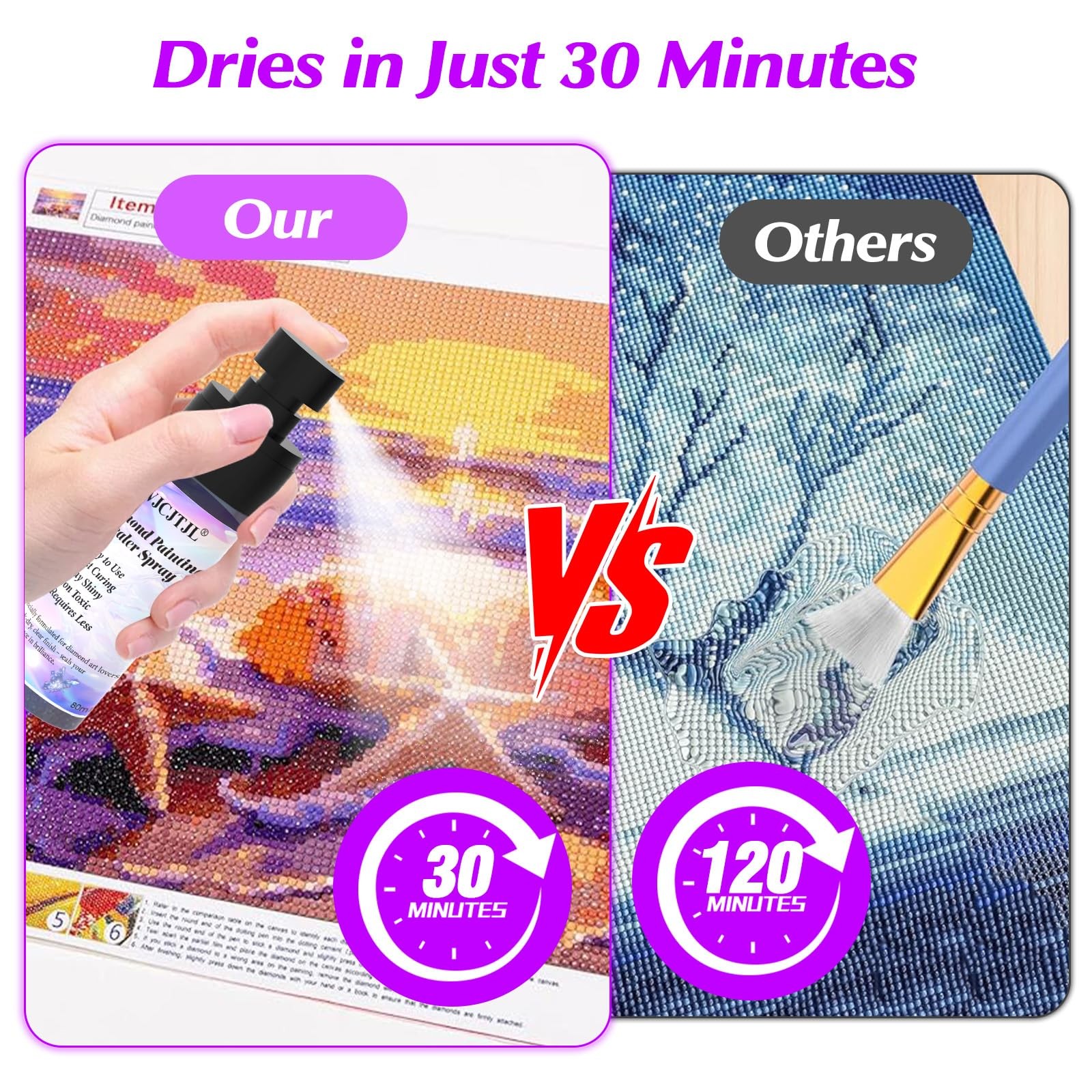 Upgraded Diamond Painting Sealer Spray – 30 Minutes Quick Dry Diamond Art Sea…