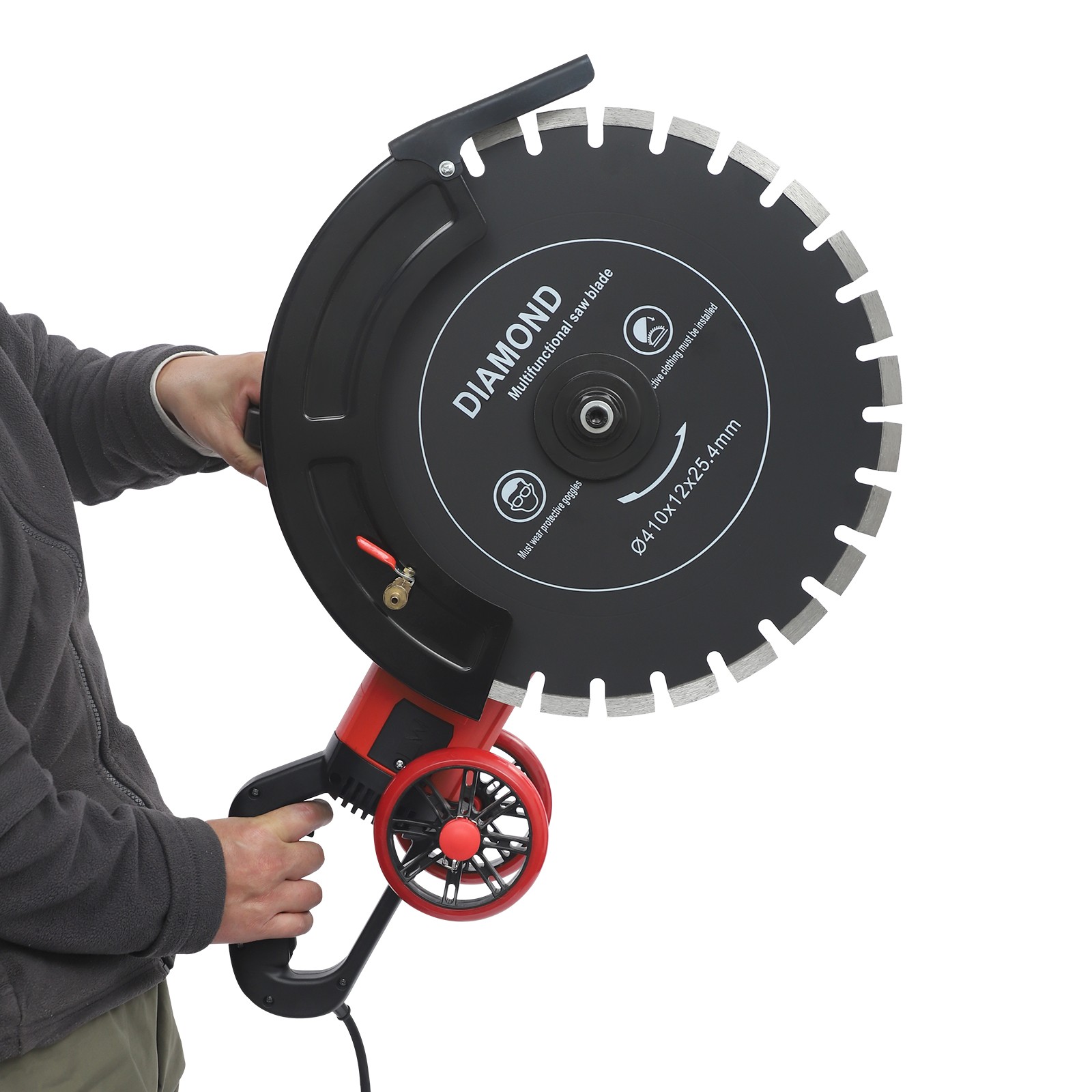16.14″ Electric Concrete Saw Wet/Dry Saw Cutter with Water Pump and Blade 4000W
