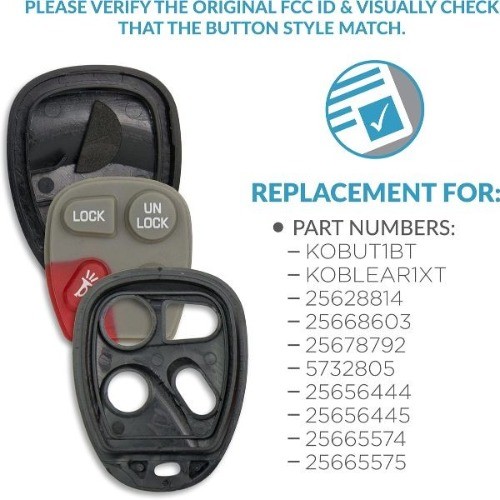 Replacement Key Fob Shell Case for Vehicles – Shell Only