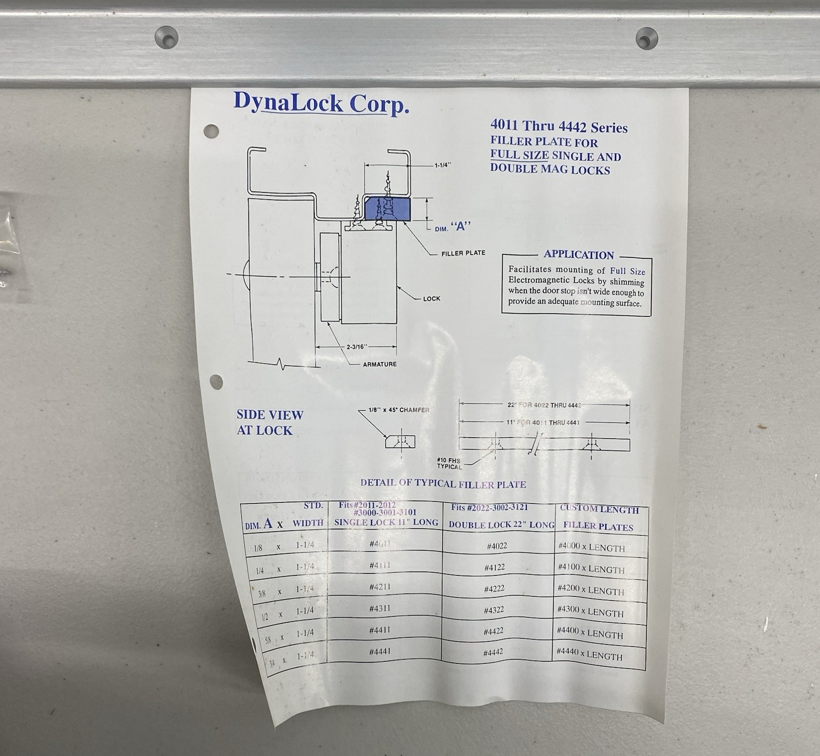 DynaLock 22″ Angle Bracket #4622 For Full Size Single & Double Mag Loc Brand NEW