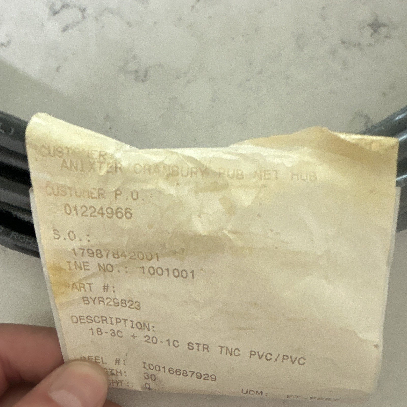 Belden BYR29823 30 ft 18-3C + 20-1C Stranded Tinned Copper PVC Black