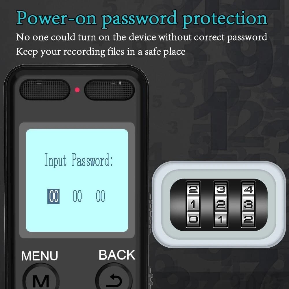 Audio Recorder Device – 1536Kbps – 128GB Memory Card Support