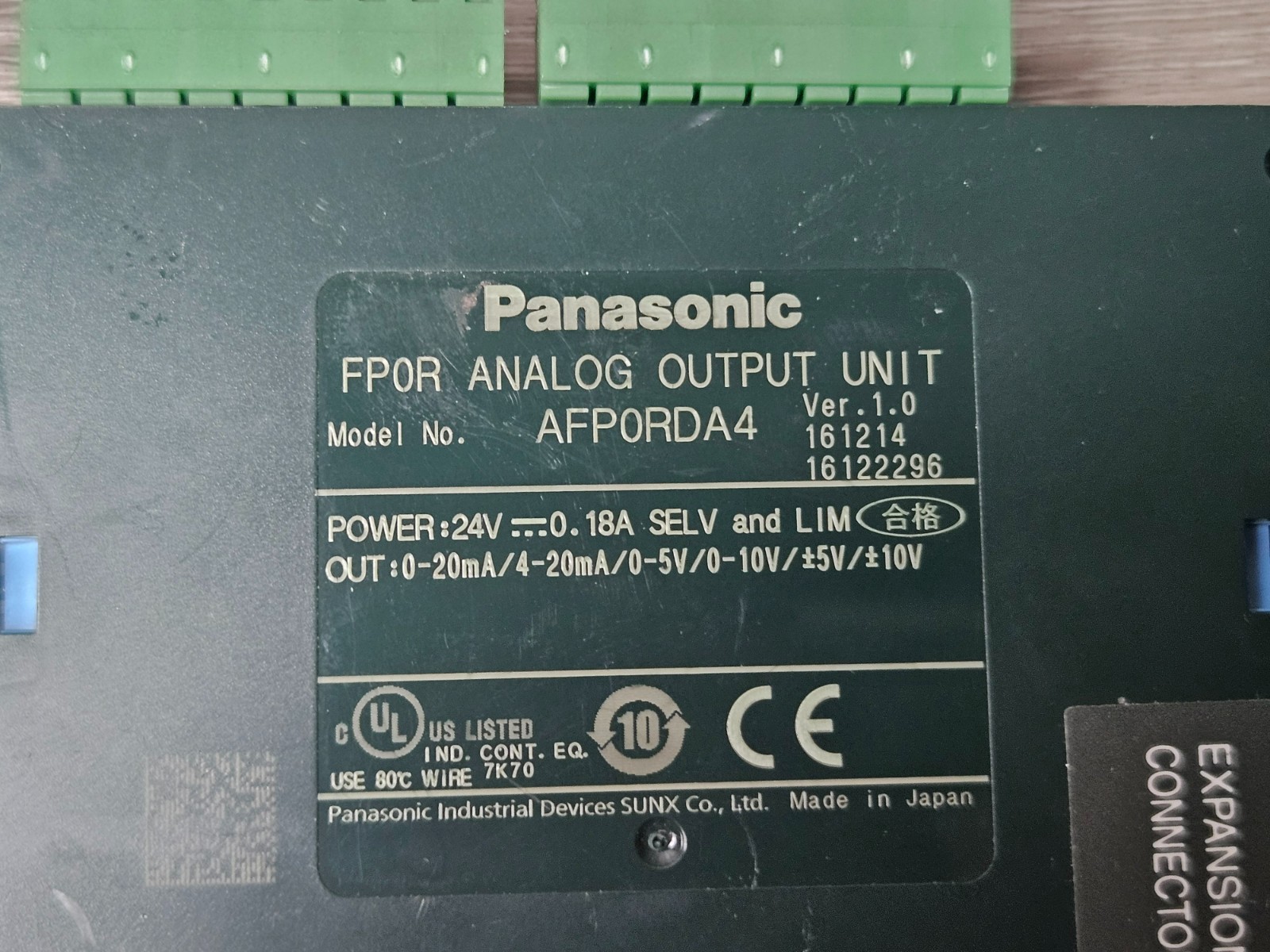 Panasonic PLC FP0-A80 FPO-A80 analog input module AFP0401