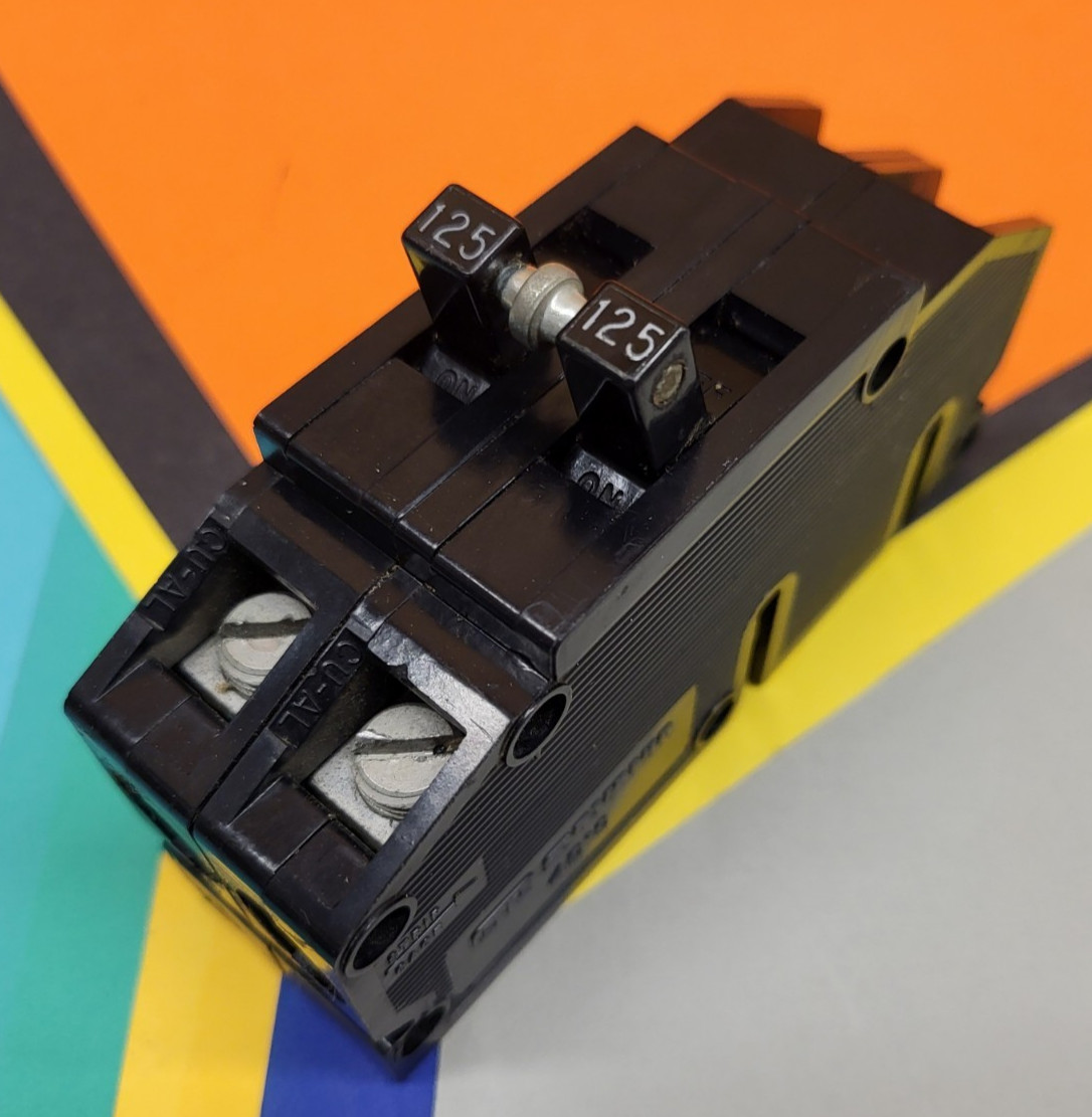 ZINSCO 125 AMP 2-POLE TYPE Q WIDE BREAKER MAIN BRANCH 120/240 VOLT SHIPS INSURED