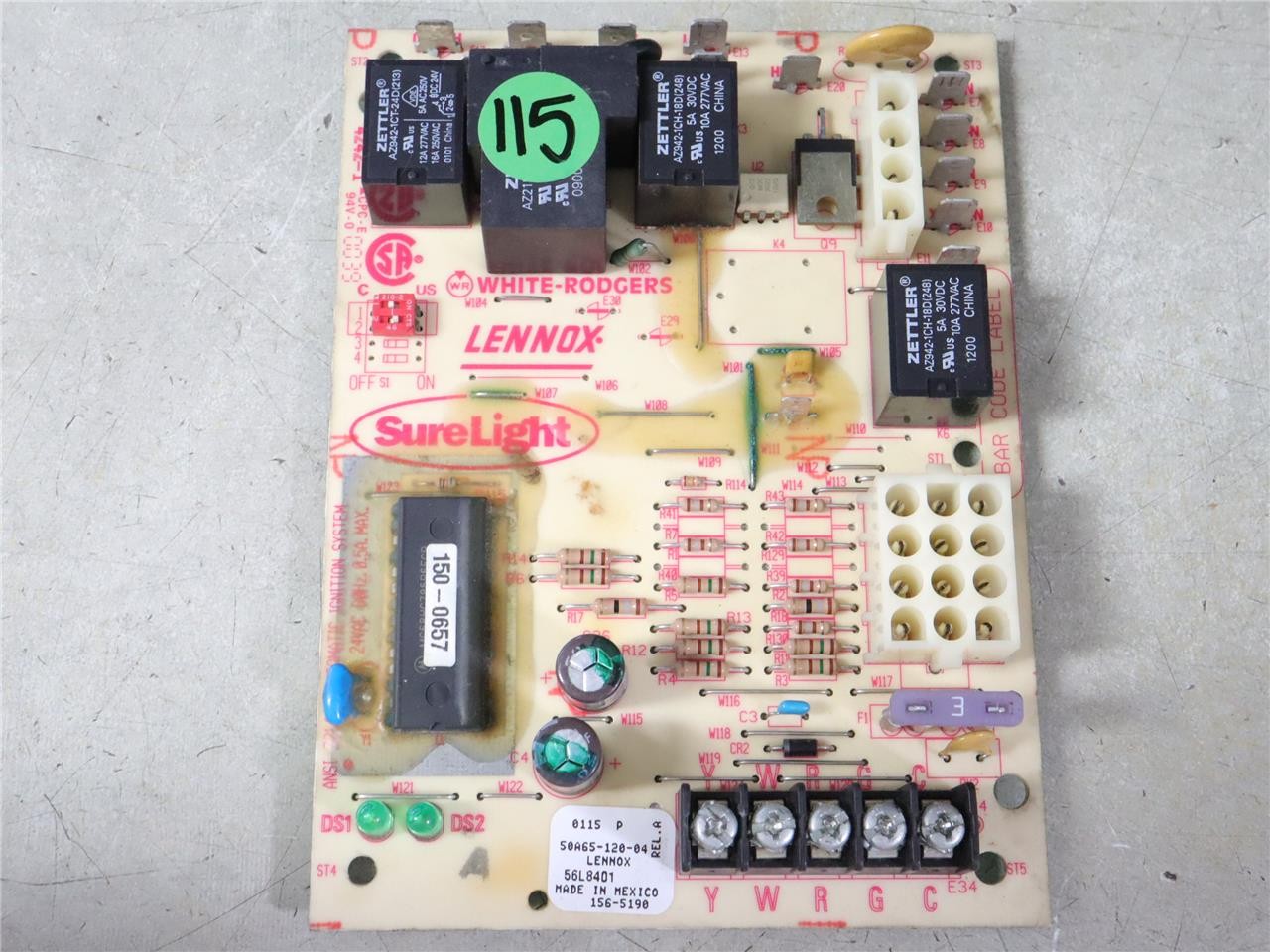 LENNOX SureLight 50A65-120-04 Furnace Control Circuit Board 56L8401