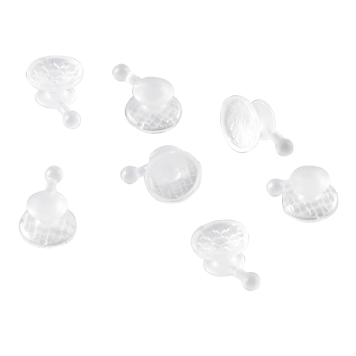 Dental Composite Clear Ceramic Lingual Buttons Bondable Round Rectangular Base