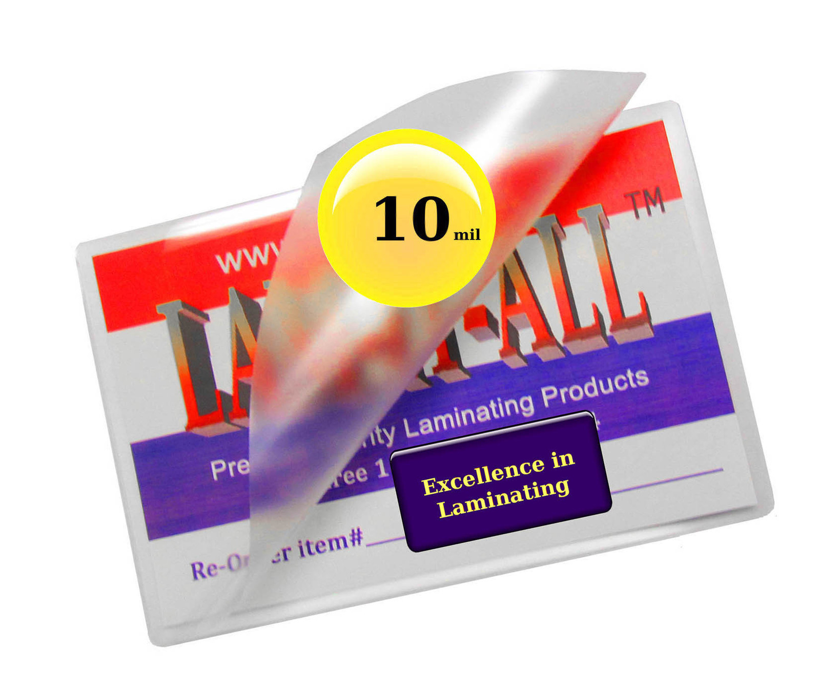 500/pack LAM-IT-ALL 10 Mil Business Card Hot Laminating Pouches 2-1/4 x 3-3/4