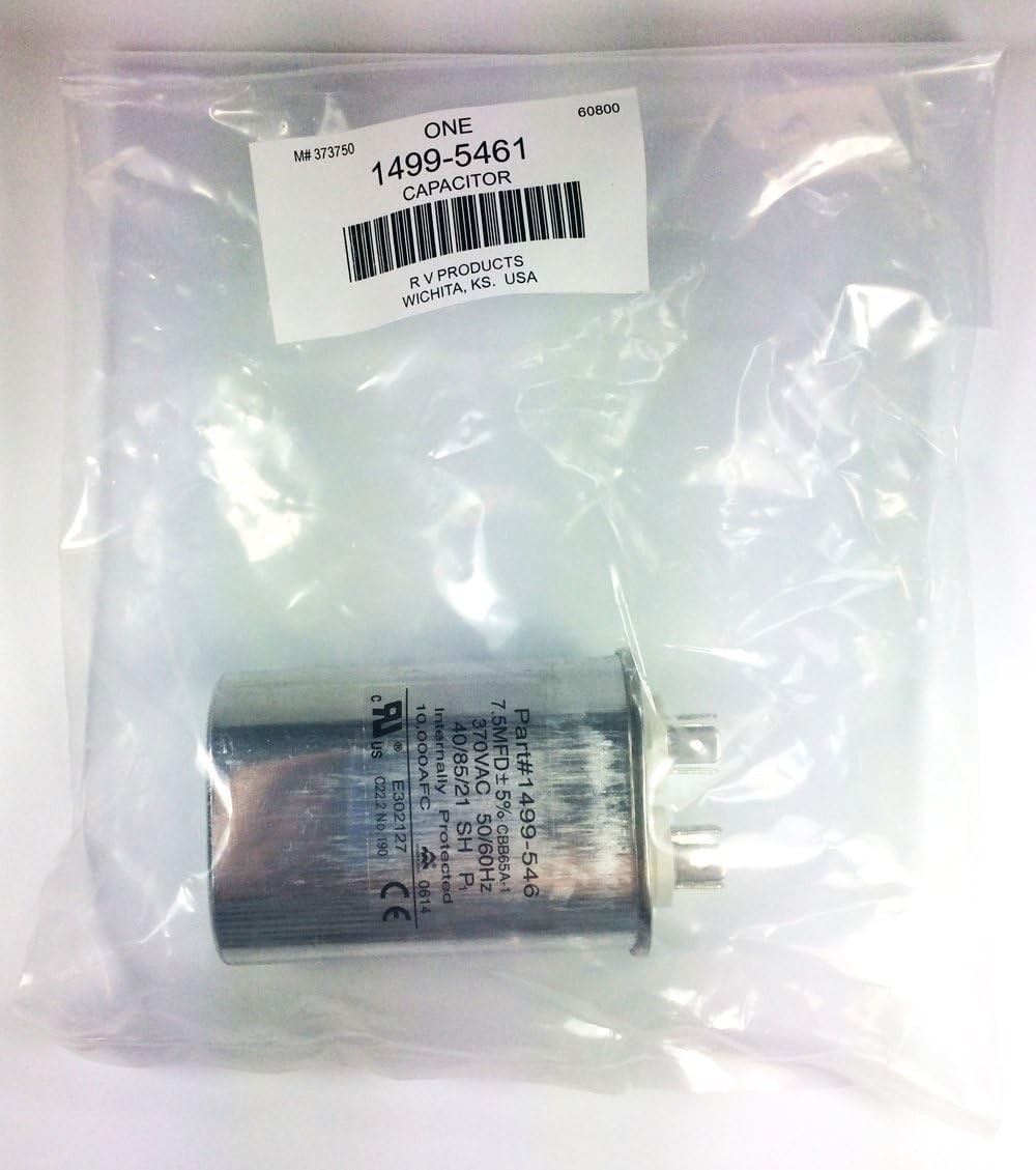 Fan Capacitor for Air Conditioners Rectangular Aluminum Plastic Snap-in Mount