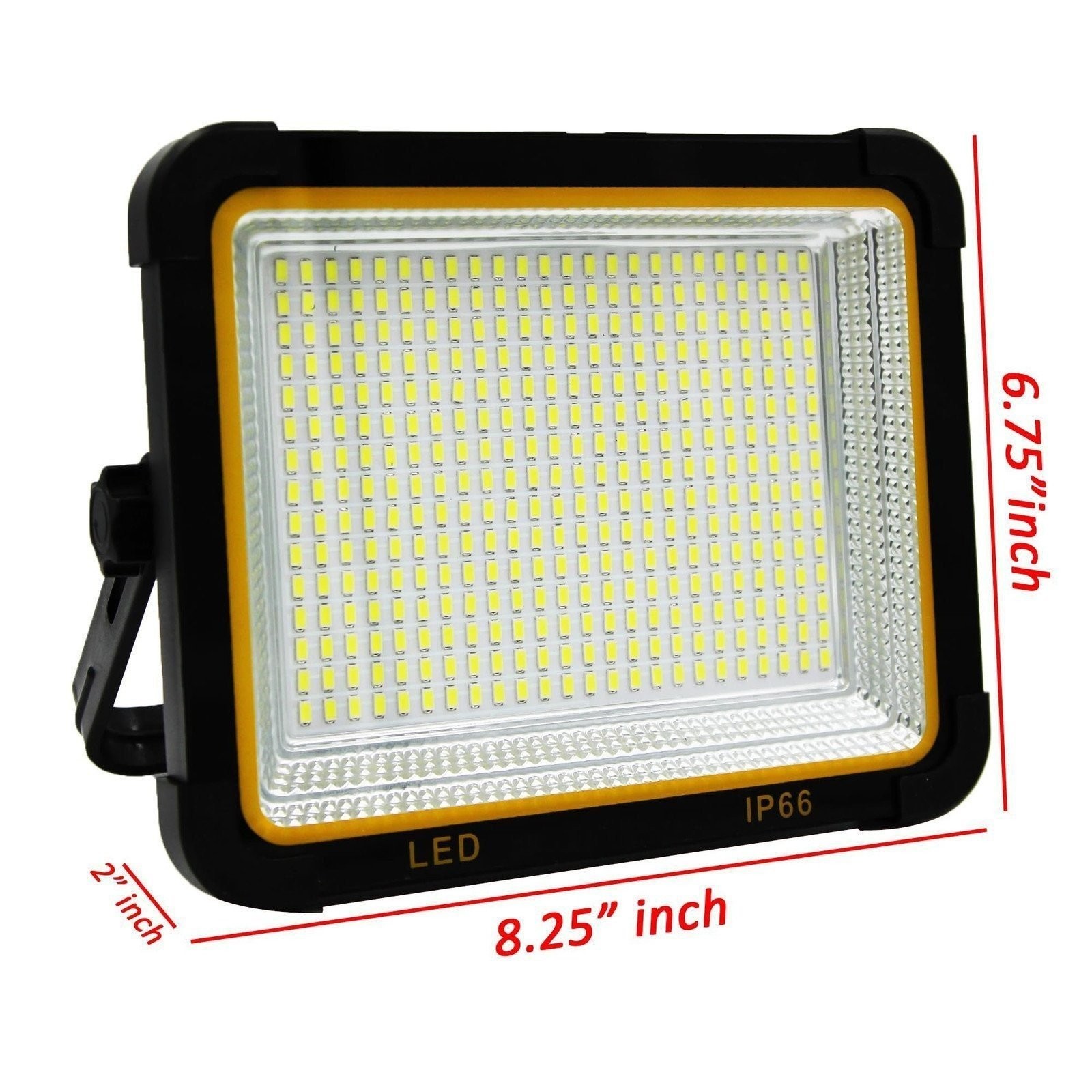 Portable Outdoor Rechargeable Solar Panel LED Work Light Waterproof Floodlight