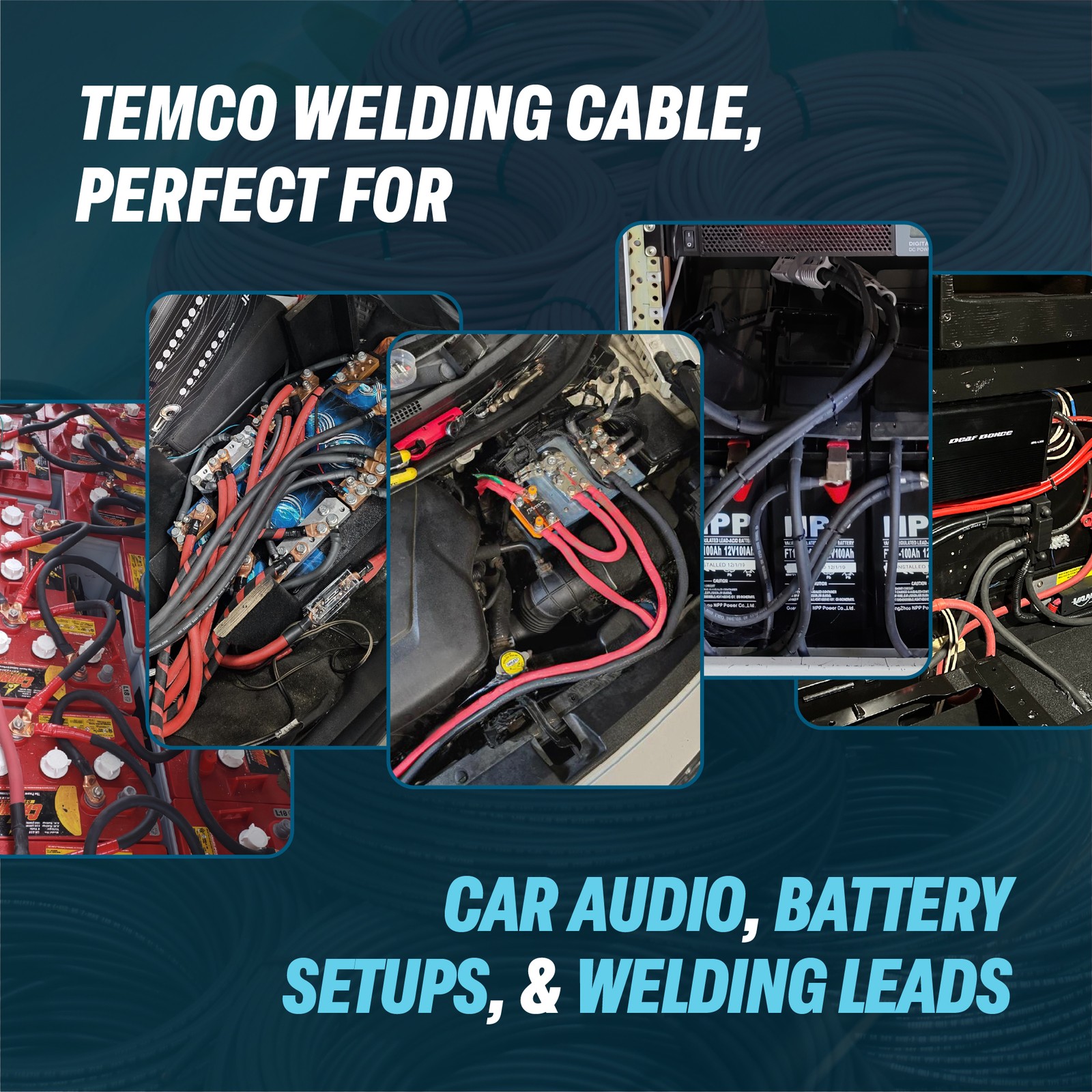 WELDING CABLE 2 AWG BLACK Per-Foot CAR BATTERY LEADS USA NEW Gauge Copper Solar