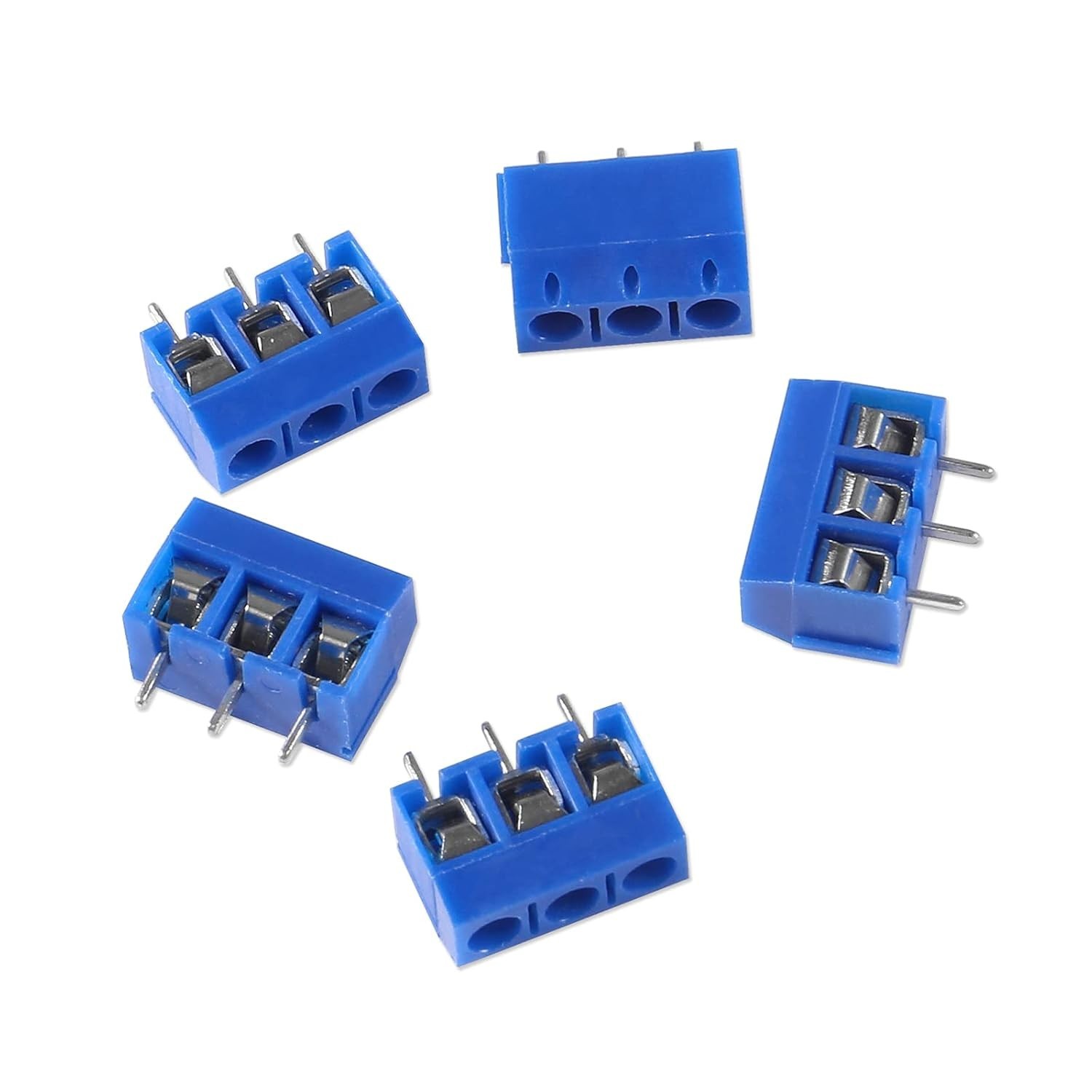 50pcs PCB Screw Terminal Block Set – 2/3/4Pin, 5.08mm Pitch
