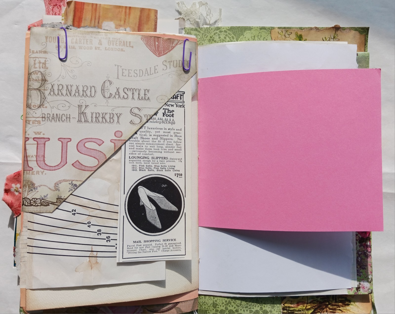 Vintage Style Junk Journal Handmade 86 Pages Women Mother Journal