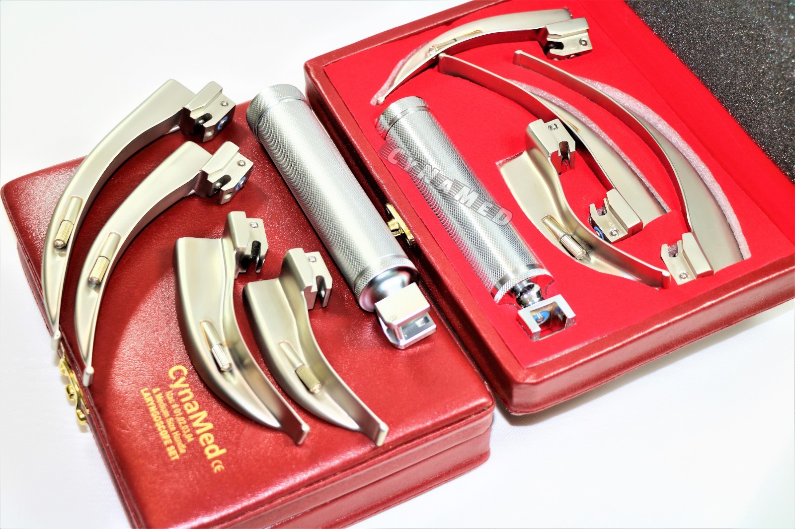 4 BLADES AND ONE HANDLE LARYNGOSCOPE MACINTOSH INTUBATION EMT ANESTHESIA SET