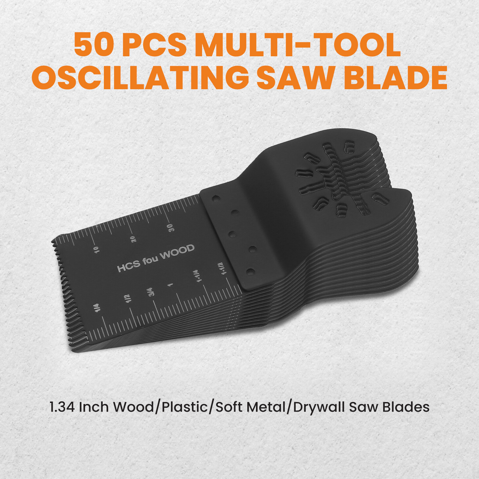 50Pcs Oscillating Multi Tool 34mm Saw Blades For DeWalt Fein Cable Multitool