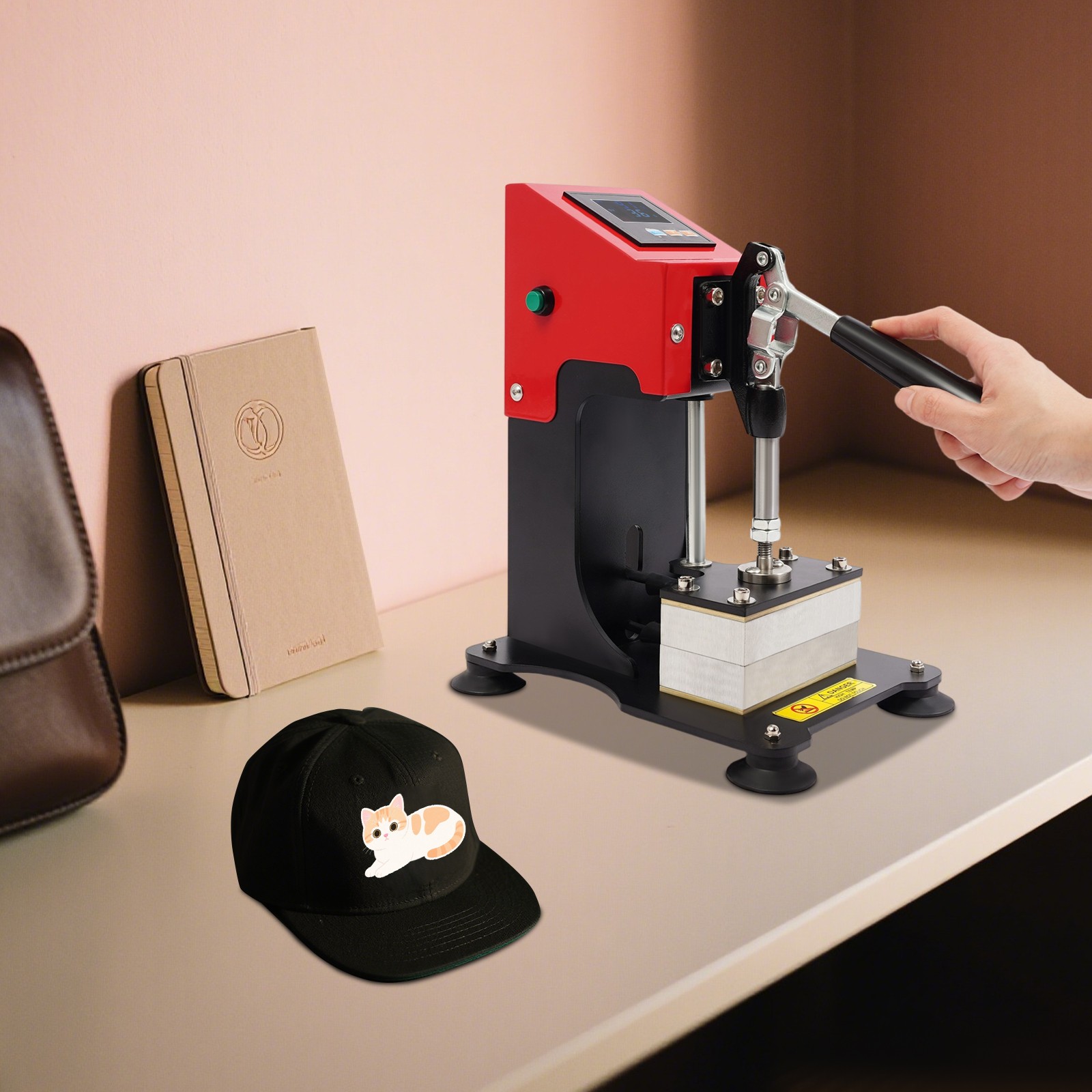 2.36″x4.72″ Heat Press Machine T-shirt Hat Mat Press Machine Aluminum Alloy