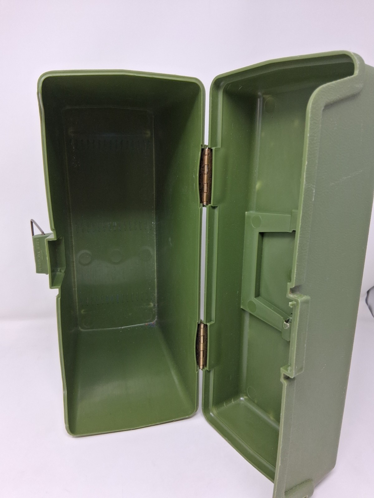 Vintage 1970’s Sterling Plastics File Folder Storage Box in Army Green
