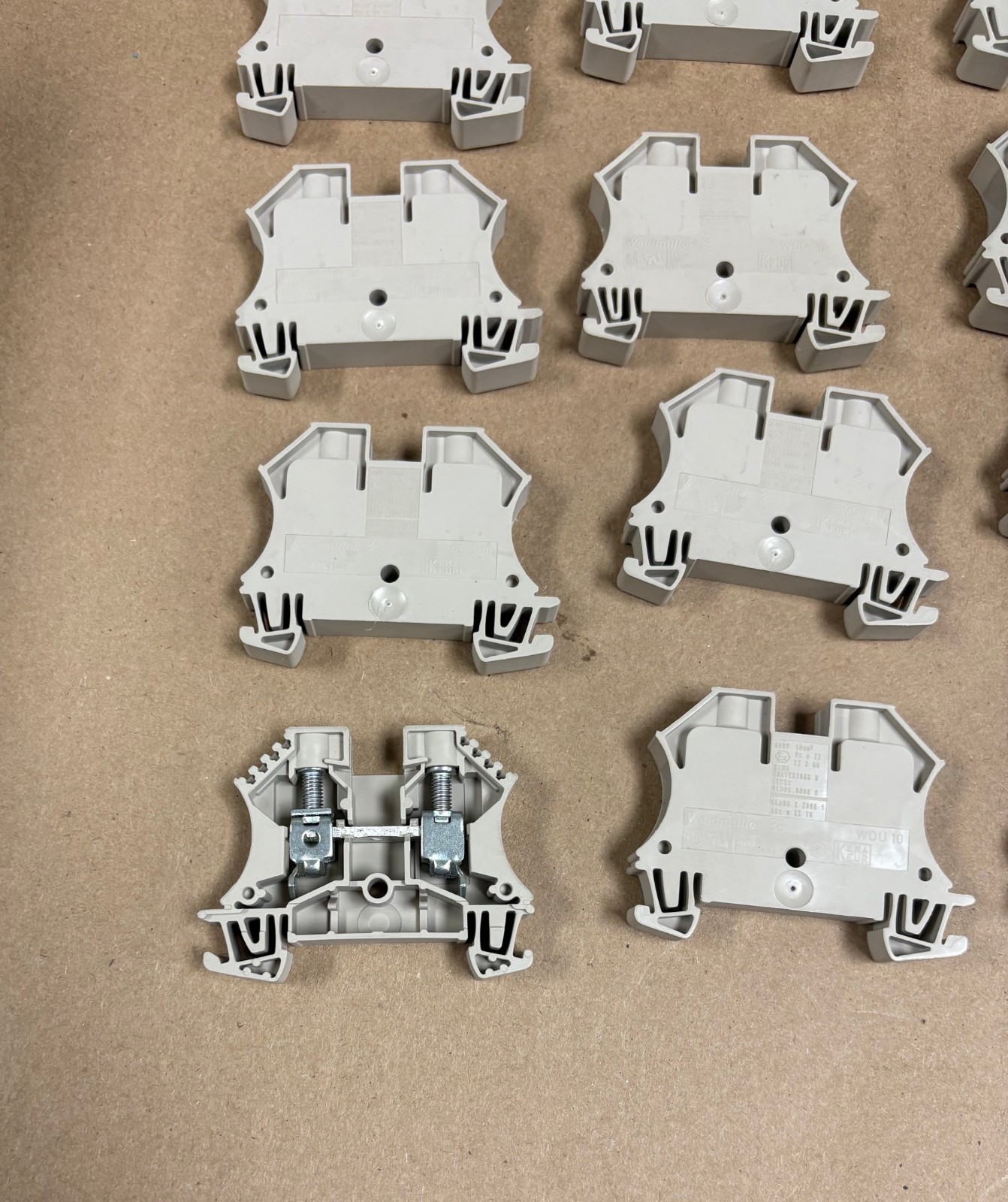 WEIDMULLER WDU 10 BEIGE TERMINAL BLOCKS LOT OF 15 NEW NO PKG