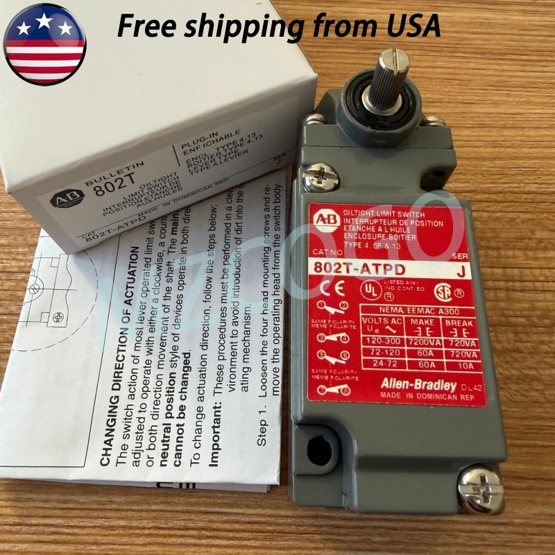 2PCS NEW For Allen Bradley 802T-ATPD OilTight Limit Switch Series J