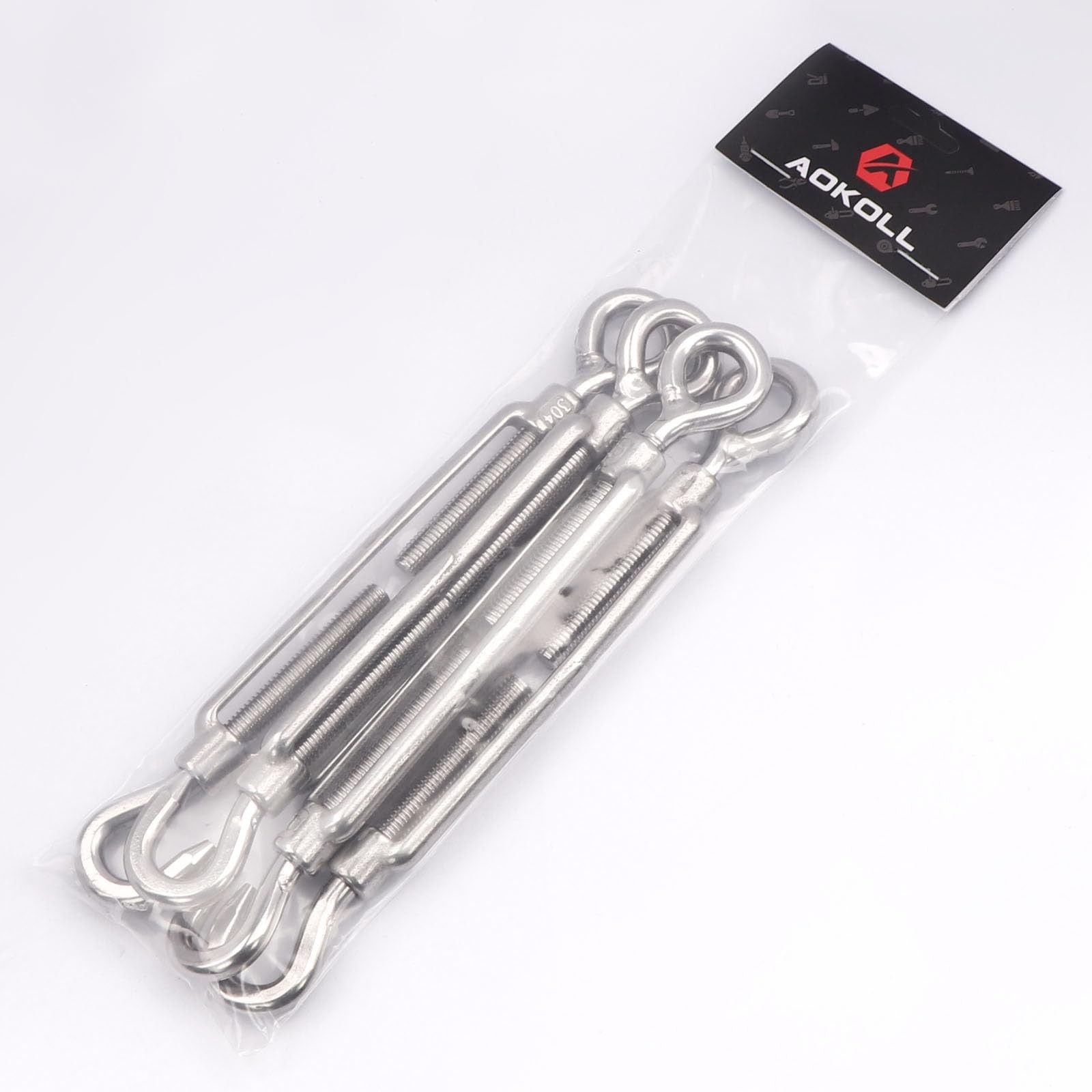 3/8 Inch Turnbuckle Hook Eye M10 Turnbuckles For Wire Rope Tension 304 Stainle