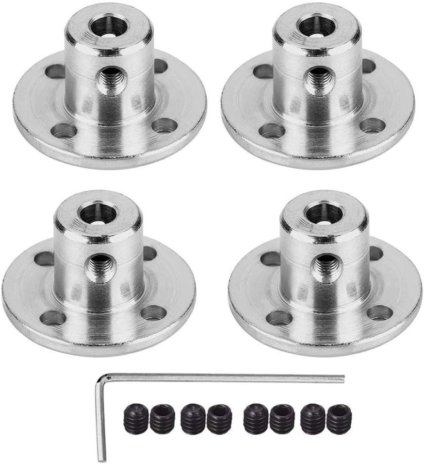 4Pcs 4mm Flange Coupling Connector, Rigid Guide Model Coupler Accessory, Shaft A