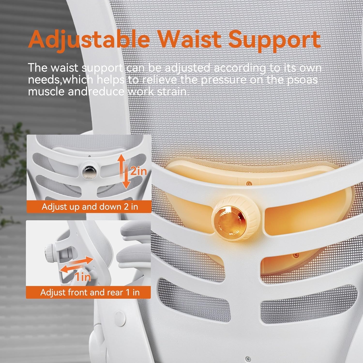 Ergonomic High Back Drafting Chair with Adjustable Headrest and Lumbar Support