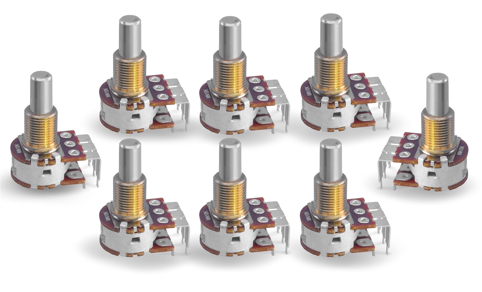 10 TT Electronics 17mm Rotary 2-Gang MN Balance Taper 10 Kilohms Potentiometers