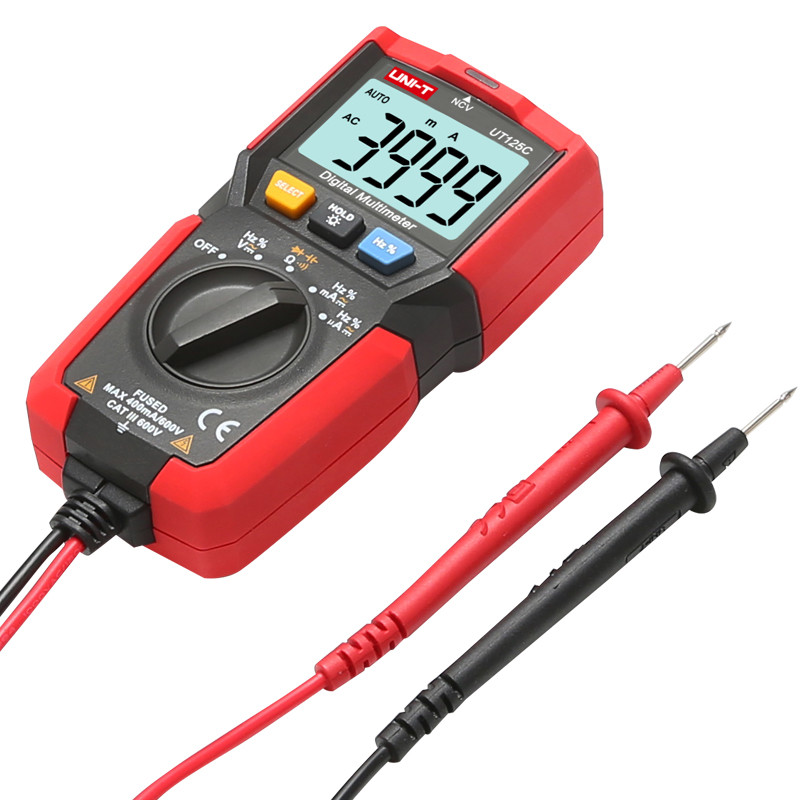 UNI-T Pocket Multimeter Digital NCV AC DC Voltmeter Ammeter Ohm Cap Test UT125C