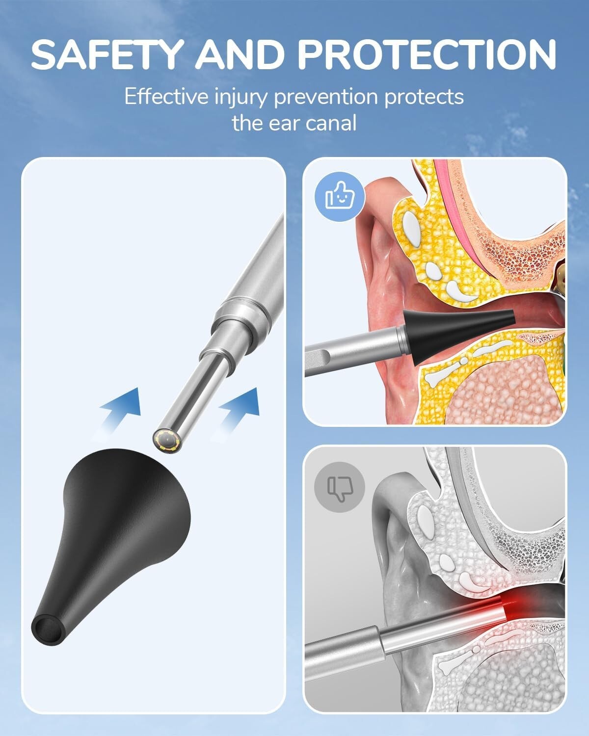 4.5-inch IPS Color Screen Digital Otoscope 1.0MP 1080P 3.9mm Camera 6 LED