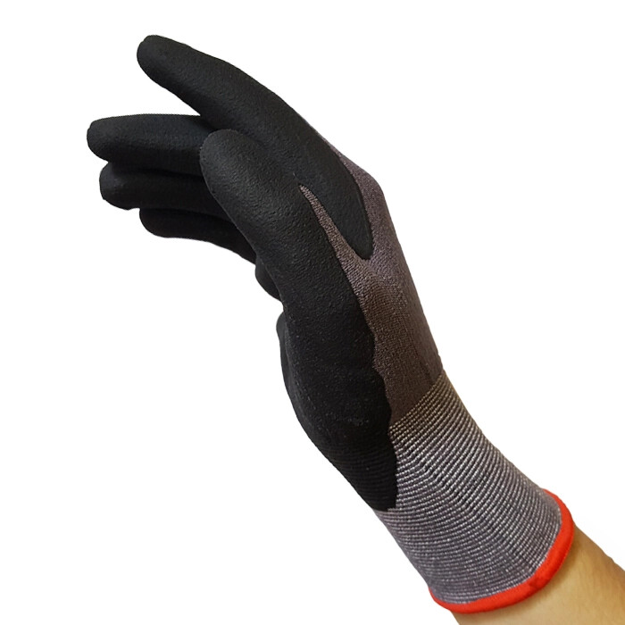 12- F4600 Lightweight Nitrile Micro Foam Palm Grip Coated Protective Work Gloves