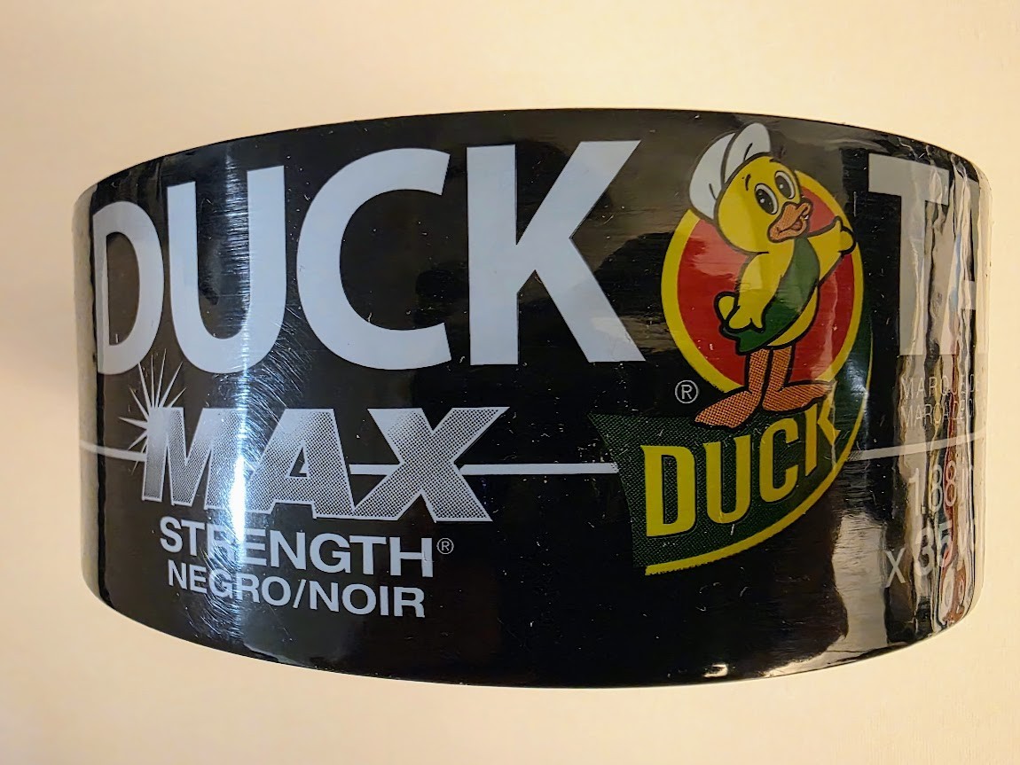 Duck Brand Max Strength Duct Tape, Black, 1.88 Inch x 35 Yards [Black]
