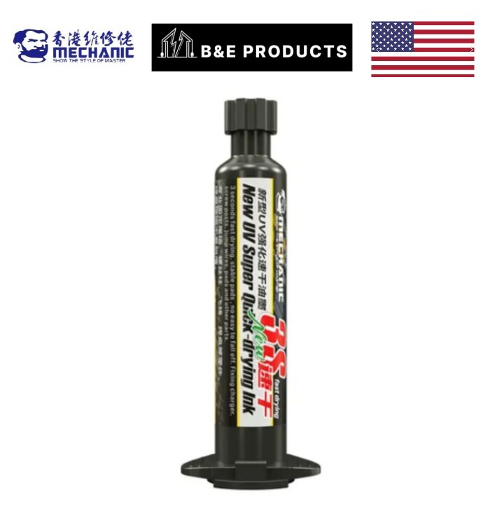 Mechanic, Fast Drying UV Solder Mask Ink, Fast Curing SU3 , Black 10cc, Pcb, Bga
