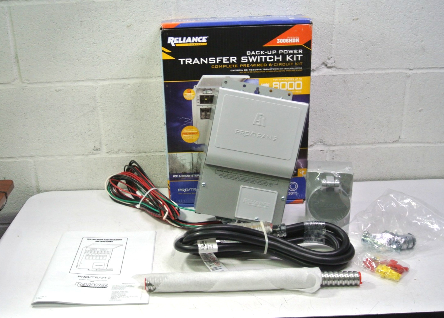 Reliance Controls Backup Power Transfer Switch Kit 3006HDK