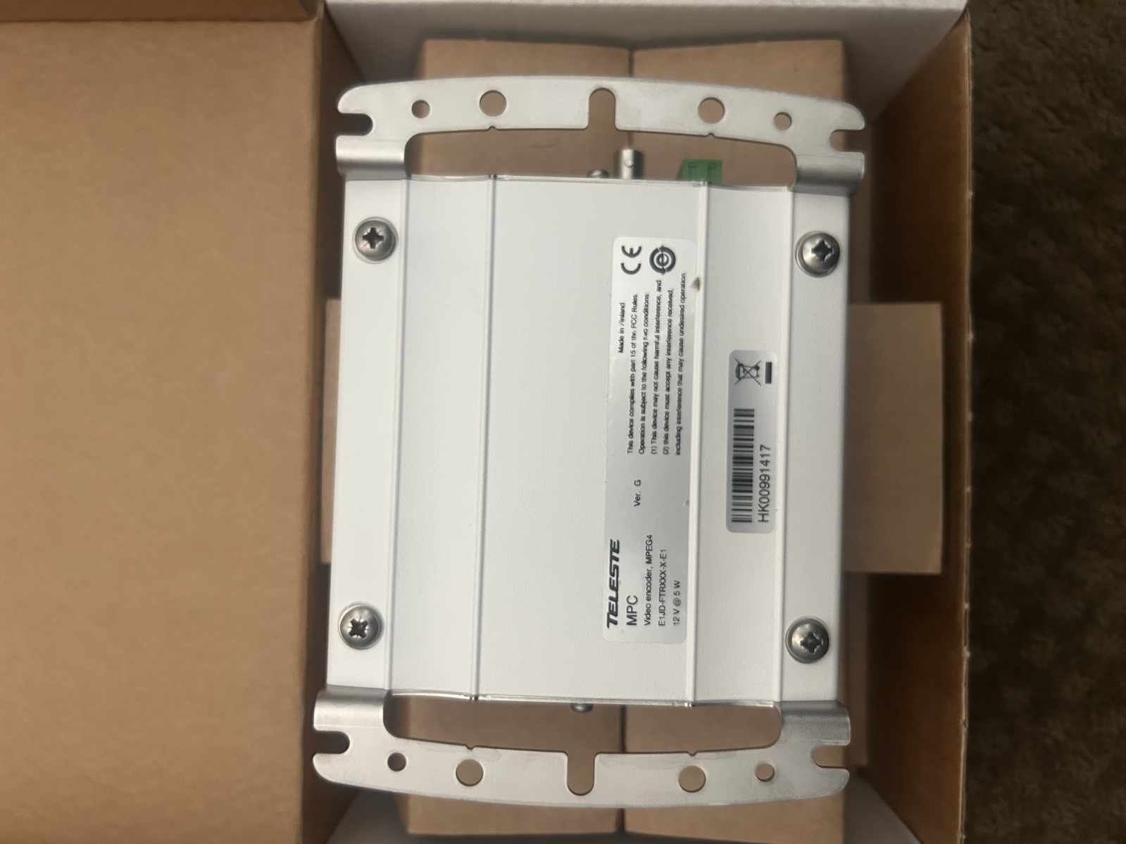 NEW Teleste MPEG4 Video Encoder E1JD-FTRXXX-X-E1 MPC Made In Finland Compact MPX