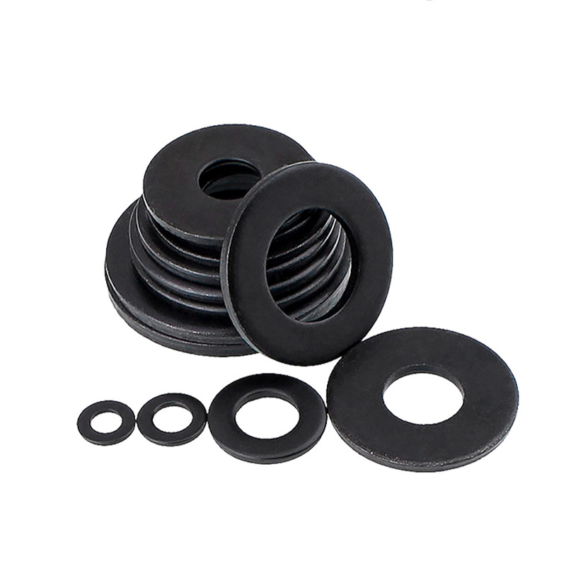 Grade 8.8 High Tensile Black Flat Washers Carbon Steel I.D:2mm-30mm O.D:5mm-60mm