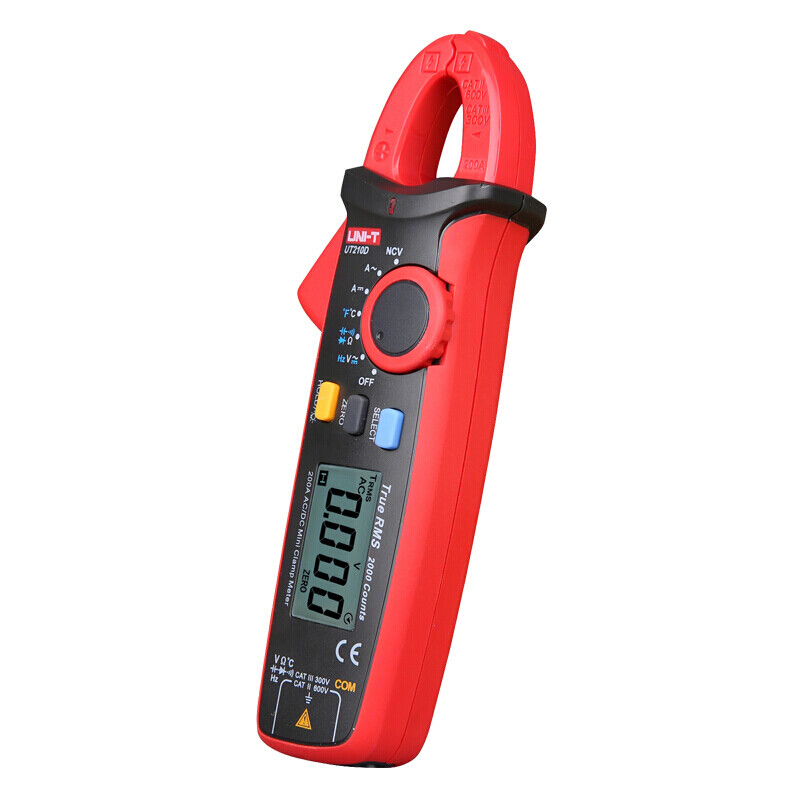 UNI-T UT210D Mini Clamp Meter NCV True RMS AC/DC Current Voltage Temperature