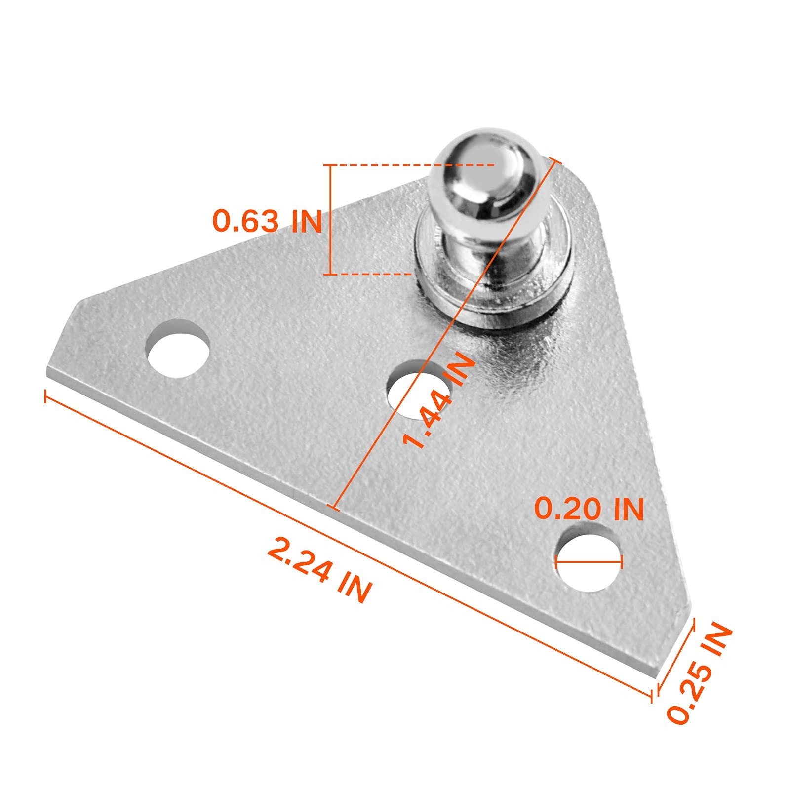 10MM Ball Stud Mounting Brackets for Gas Spring Strut Shock Ball Includes 2 A…