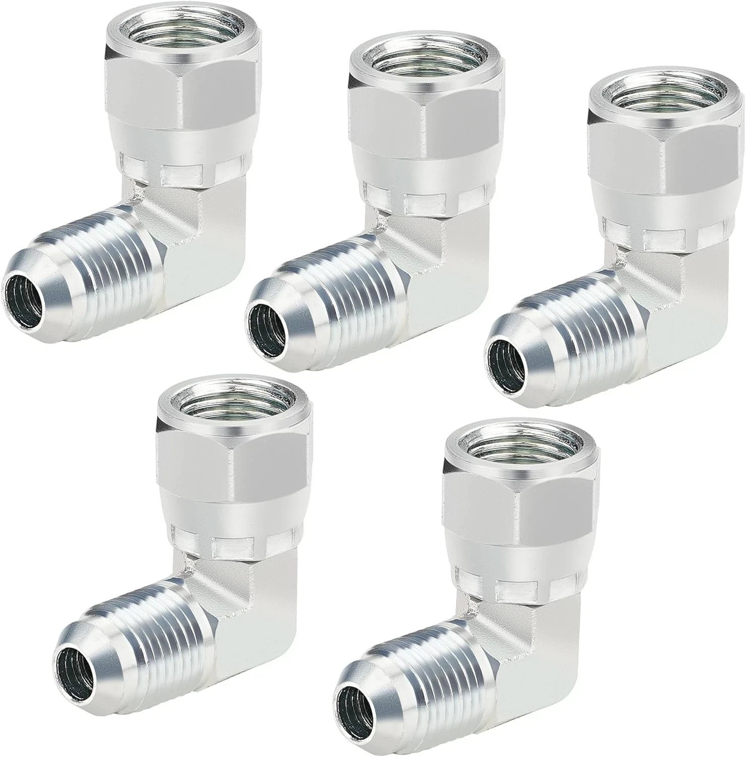 3/8’’ hydraulic fittings 90 3/8″ Male JIC x Female Swivel, Sliver