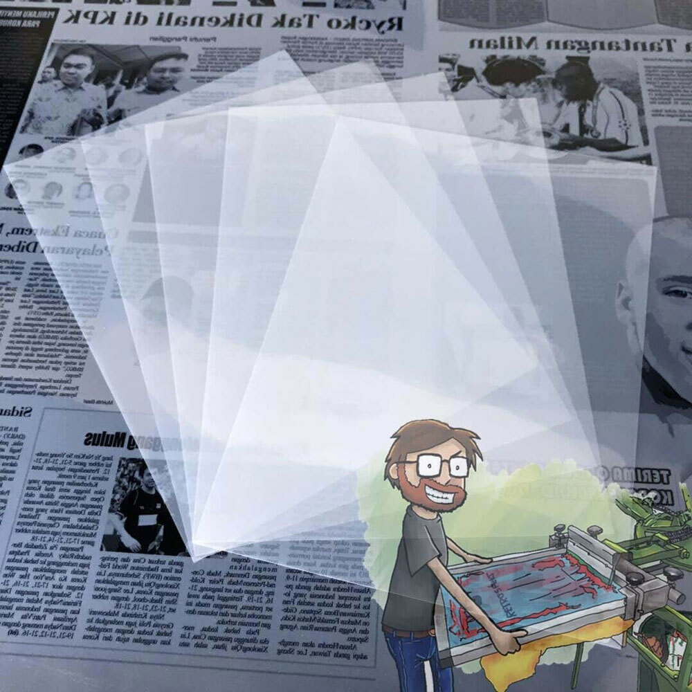 100 Sheets 8.5 x 11″ Waterproof Inkjet Milky Transparency Film Screen Print Film