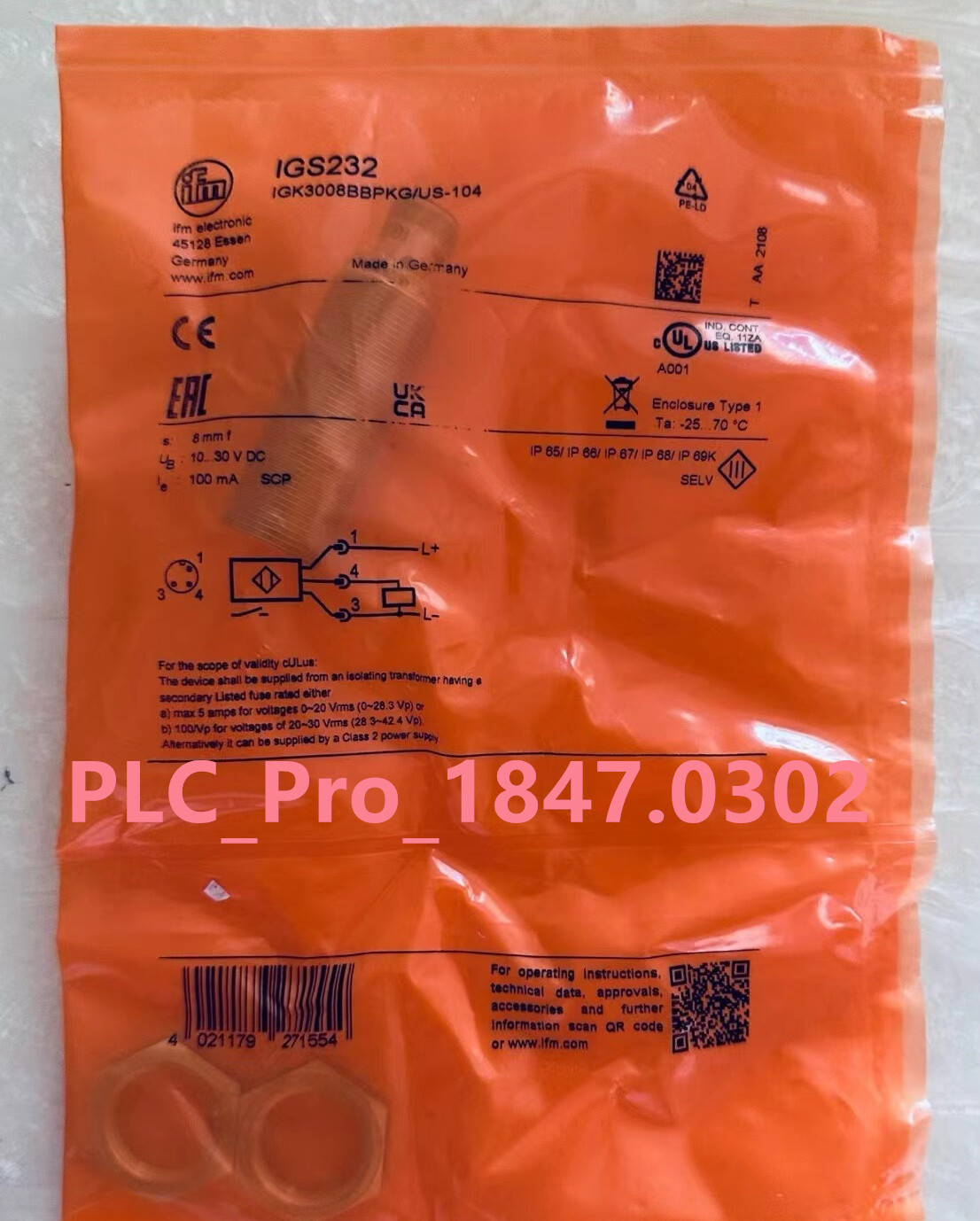 IGS232 1PCS Brand New IFM IGS232 proximity switch sensor Fast delivery