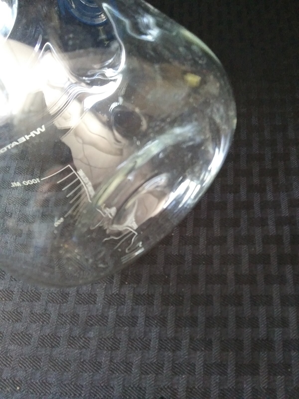 WHEATON 1000mL Glass Graduated Spinner Flask w/ GL45 Caps No Center Cap