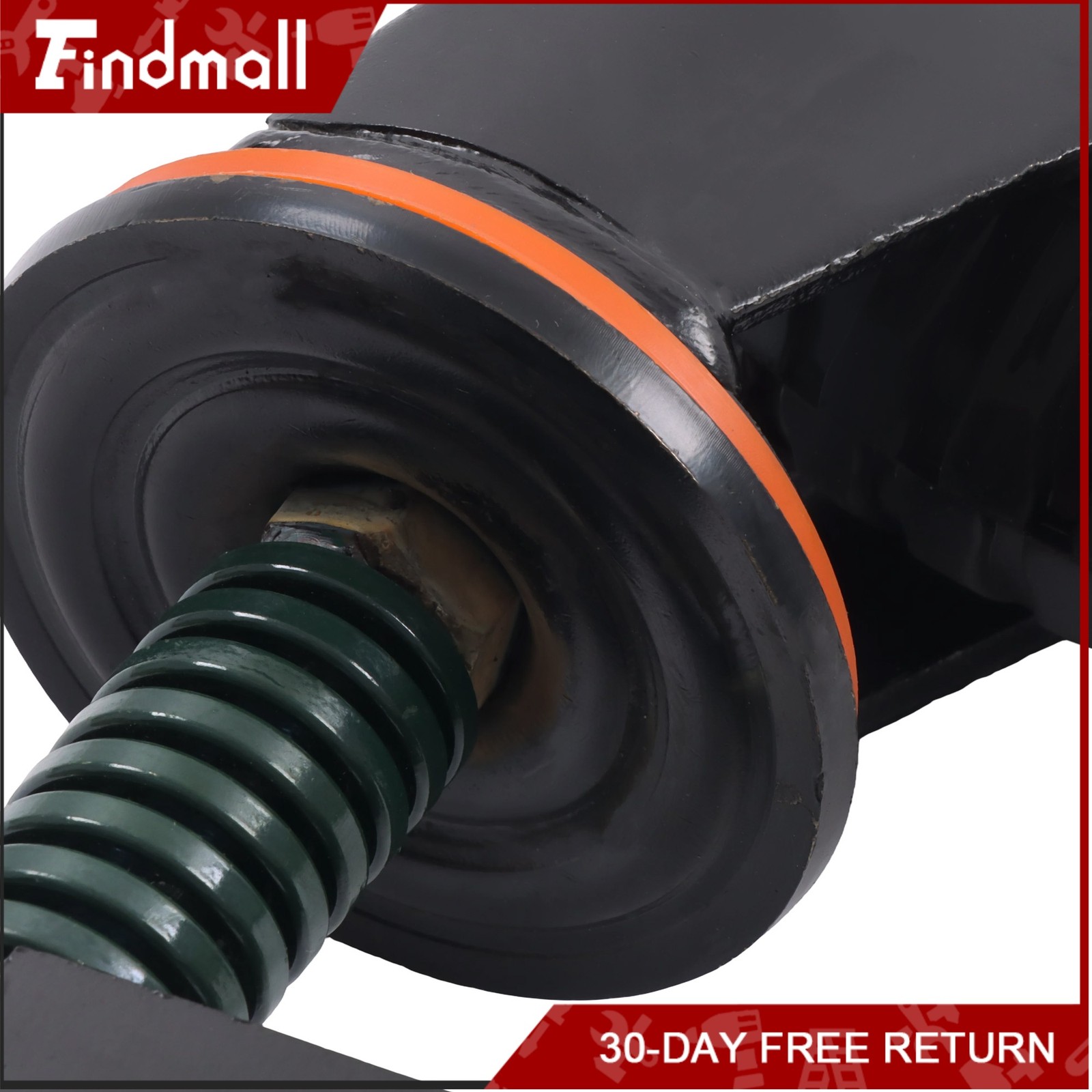 Findmall 2 Pcs Gate Casters 8″ 600Lbs (Straight/U-Bolt) Spring-Loaded Caster