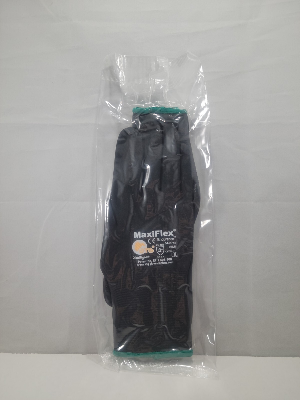 MAXIFLEX ENDURANCE NITRILE COATED NYLON LYCRA WORK GLOVES, BLACK, 3 PAIR MEDIUM