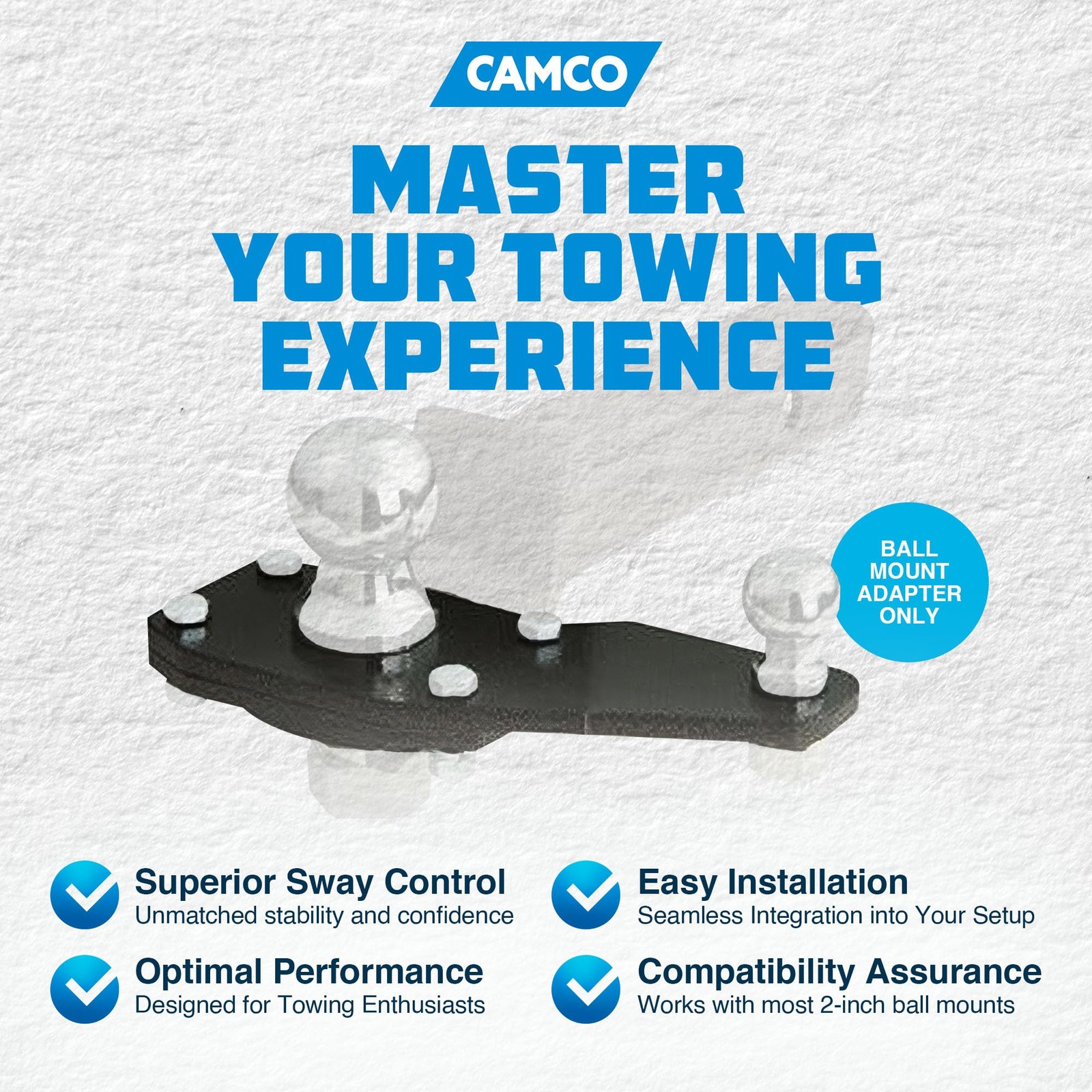 Powder Coated Steel Easy to Install Sway Control Left or Right Utility Ball M…